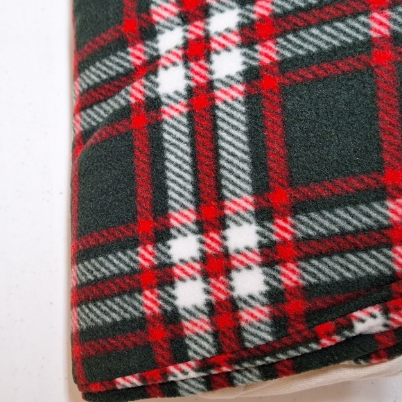 NEW! Men's 2pc Big & Tall Plaid Microfleece Pajama PJ Set, Cream - Goodfellow - Picture 4 of 8